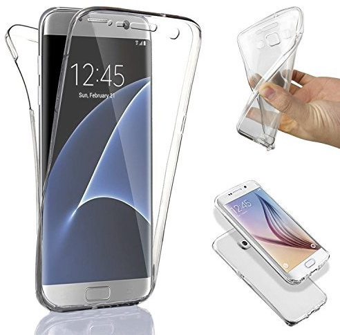 DN-TECHNOLOGY® Coque intégrale en silicone pour Samsung Galaxy S7 EDGE. Protection d'écran avant et arrière. Protection intégrale du Samsung S7 EDGE. Simple à utiliser. Facile à installer en seulement 5 secondes sans bulles ni rayures.