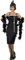 Smiffys Flapper Kostüm, Schwarz, mit langem Kleid, Kopfschmuck & Handschuhen