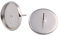 30 Ohrstecker Fassung für 12mm Cabochons Versilbert Rund Messing