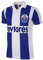 COPA Herren FC Porto 1986-87 Football T-Shirt mit Retro-Fußballkragen, weiß/blau, M