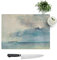 Kitchen Chopping Board Glass - J.M.W. Turner (Joseph Mallord William Turner) A Paddle Steamer - Textured Worktop Saver Cutting Board - Heat Resistant, Shatterproof and Hygenic - 39 x 28.5 cm