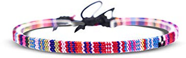 Made by Nami Boho Surfer-Armband Damen & Herren - Handmade Strand Festival Accessoires - Ethno Hippie Style - 100% Wasserfest & Verstellbar - Freundschaftsarmbänder Mädchen (Pink)