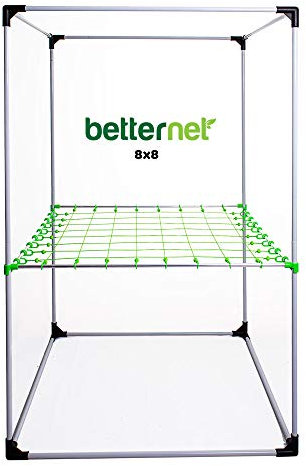 growber Betternet 8x8 Scrognet für 16mm Zeltstangen | Grow Box Net | Grow Net für Indoor Grow Tent