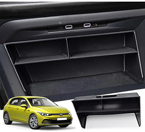 GAFAT Kompatibel mit VW Golf 8 8.5 GTI GTE GTD Alltrack R Variant 2020-2024 2025 Mittelkonsole Ablagefächer, Golf 8.5 MK8 Multifunktionale Aufbewahrungsbox Interieur Organizer Tray, Golf 8 Zubehör