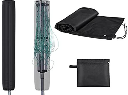 Mrrihand Schutzhülle 180cm, Hülle wäschespinne 420D Hochwertiges Wasserdichtes Gewebe Trunk Interne Silber Beschichtung, Anti-UV Abdeckung Wäschespinne, Kleine Sonnenschirm Schutzhülle ITK-001 Schwarz