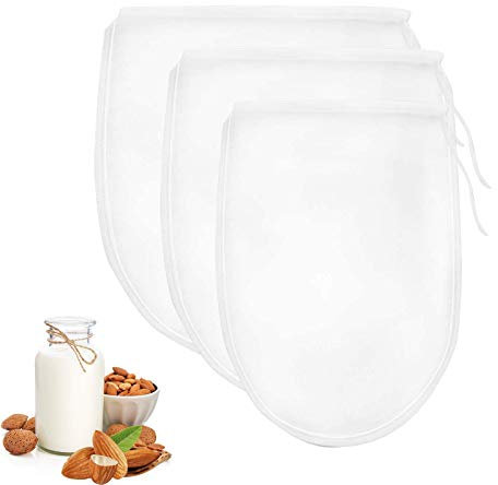 3 pièces Tissu passoire,Sac à Lait, filtrer du jus Sac à Lait Végétal