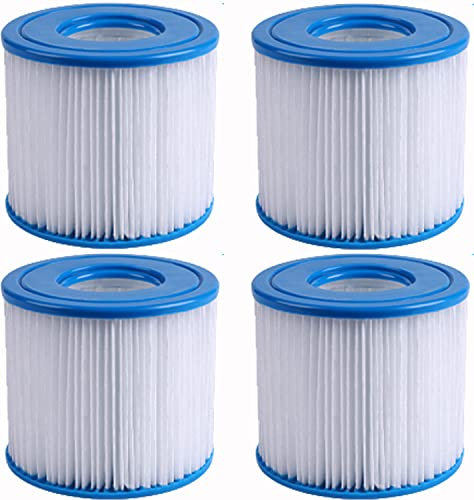Lot de 4 Cartouches filtrantes pour Piscine de Type D & VII, Pool Papie de 530 Gal/h, compatibles avec Les bassins de Rechange Summer Waves Summer Escapes et Les filtres Spa