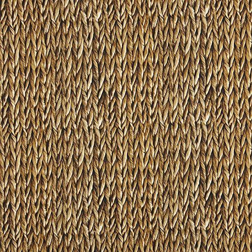 Kt KILOtela - Tela Loneta Estampada Digital, Half Panamá Algodón Orgánico, Decoración, Tapizar, Cojines, Cortinas, Colchas, Manteles, 100 cm Largo x 280 cm Ancho, Mimbre Miluwi, Marrón - 1 metro