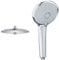 GROHE Euphoria 260 - Kopfbrause (wassersparend, mit 3 Strahlarten, Antikalk System), chrom, 26457000 & Euphoria 110 Massage - Handbrause (3 Strahlarten), chrom, 27221000