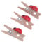 HOMSFOU 100 Pièces Chevilles En Bois Pinces Photo Support Mignon Clips Photo En Bois Pince Collation Boutons Coccinelle Artisanat Décor Coccinelle Décor Bois Mini Pinces À Linge