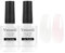 Vnicesli 2 Couleurs Kit Vernis Semi Permanent Blanc Laiteux Nude Rose, Soak Off UV LED Vernis Gel Semi Permanent Transparent Gelée de Cristal Vernis à Ongles French Manucure 10ml