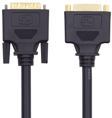 xiwai DVI 24+1 Stecker auf Buchse Verlängerungskabel 50 cm, DVI-D Dual Link Digital Video für Monitor, Projektor, Fernseher