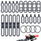 Aimeke 24 Stück Fahrrad Silikonband Fahrradlicht Gummiband Taschenlampe Befestigungsband Halterung Fahrrad Stretch Gummiringe Mehrere Größen für Flasche Handy Lautsprecher