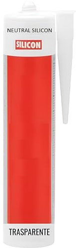 Silicone Sigillante neutro all'acqua senza solventi per Sigillare Sanitari, Lavabo, Doccia - Per Uso Esterno ed Interno - Formato 310 ml - Differenti Colori - Trasparente