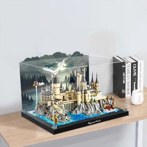 Acryl Vitrine für 76419 Hogwarts-Schloss und Gelände, Acrylic Display Case Transparente Schaukasten, Showcase Vitrine (L-3mm)