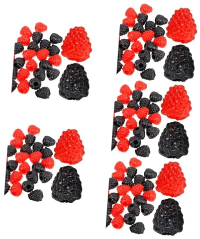 PRETYZOOM 150piezas Frambuesas Artificiales Realistas para Decoración De Ventanas y Fotografía Adornos De Simulación De Fruta para Fiestas y Hogar