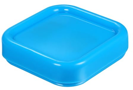 HARFINGTON Magnetic Pin Cushion Square Plastic Magnetic Sewing Pin Holder Storage Case Needle Cushion Tool for Sewing DIY Projects, Light Blue