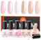 Modelones Nail Polish Set - 6 Neutral Nude & Pink Shades, Quick Dry Neutral Glitter Salon Varnish for DIY Manicure & Nail Art