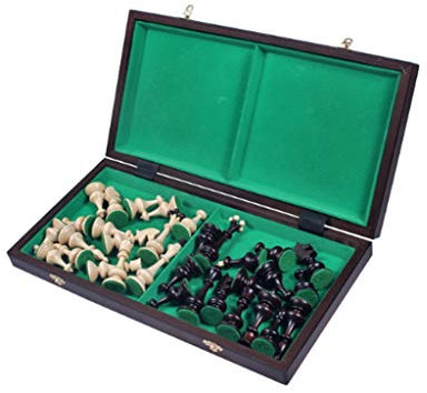 ROLTIN Ajedrez Internacional, Juego de ajedrez portátil de Madera, Tablero de ajedrez de Almacenamiento Plegable, Juguete Educativo