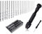 Lhbwhiz Juego de 21 taladros de mano,mini tornillo de banco para taladro,broca helicoidal,taladro de mano helicoidal,minitaladro, taladro de madera,para modelismo(negro,0.3-1.6 mm)