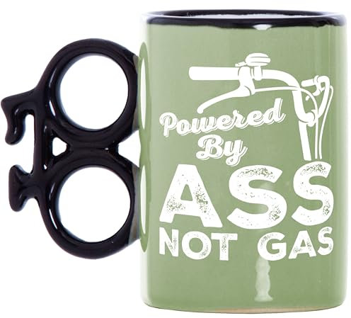 Boxer Gifts Funny Cycling Gifts for Men - Novelty Bike Mug - Powered by Ass Not Gas - Biking Secret Santa Gift for Him