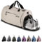 Fitgriff® Sporttasche & Reisetasche für Damen und Herren - mit Schuhfach & Nassfach - Tasche für Sport, Fitness & Reisen - Trainingstasche, Gym Bag (Beige, 58 x 31 x 31 cm (Medium))