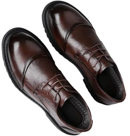Herrenschuhe aus Leder Anzugschuhe Herren Bequeme Schnürhalbschuhe