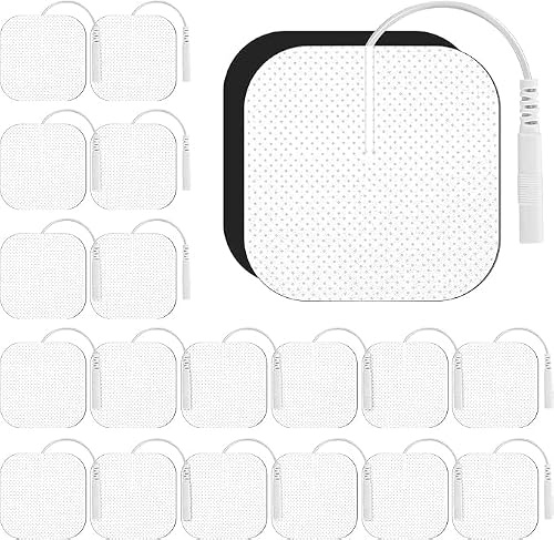 TENS-EMS Elektroden-Pads 5x5 cm,TENS Gerät Pads,Wiederverwendbar selbstklebenden Elektroden Pads,für TENS Geräte and EMS Trainer (20)