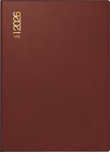 rido/idé Taschenkalender Mod. perfect/Technik I 2026 | A6, Kunststoff, bordeaux