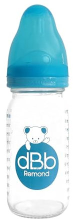 dBb Remond – Biberon Régul’Air 110 ml Verre – Tétine Nouveau Né Anticolique Silicone – Débit Régulier Et Sécurisé – Confort, Bien-Être Pour Bébé Dès Naissance – Accessoire Hygiénique – Turquoise