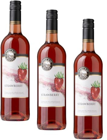 The Lyme Bay Winery Strawberry Wine 75cl (Pack of 3)