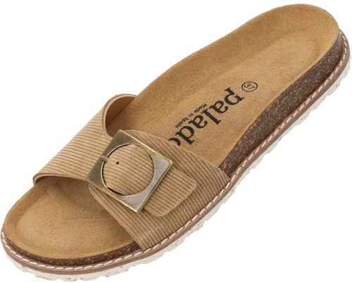Palado Pantoletten Damen Sardo Corda - bequeme Sandalen Made in Spain - elegante Hausschuhe mit Kork-Fußbett - modische Sommerschuhe