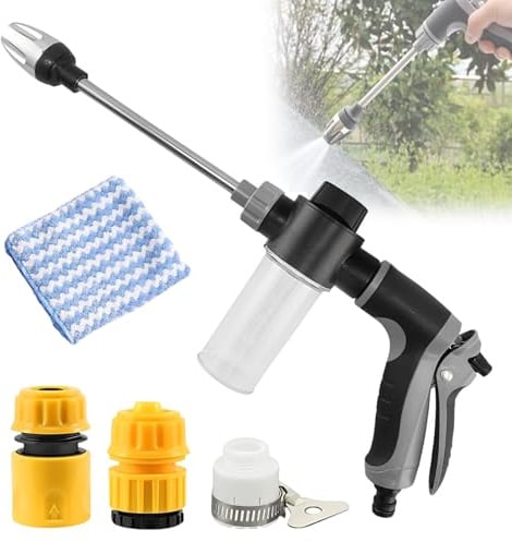 Waterblitz Pressure Washer, Turbowasher Pressure Washer, Turbowasher - Power High-Pressure Cleaner for Every Garden Hose, 360° Rotating High-Pressure Nozzle, for Car Washing/Watering Lawn and Garden