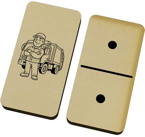 Azeeda 'Bin Man & Bin Truck' Domino Set & Box (DM00052539)