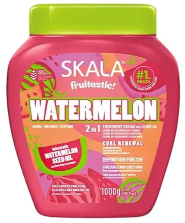 SKALA Fruchtiger Melanzen-Conditioner, 1000 ml, 2-in-1 – Feuchtigkeit und Frische mit Wassermelonenextrakt – Weichheit, Glanz und Frizz-Kontrolle – vegane Formel für alle Haartypen