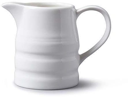 WM Bartleet & Sons 1750 T35 Porcelain Traditional Churn Jug 284ml, White