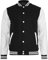 Urban Classics Herren Bekleidung Oldschool College Jacket, Black/White, L, TB201