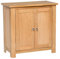 Hallowood Furniture Waverly Oak Small Cupboard in Light Oak, Solid Wooden 2 Door Cupboard with Adjustable Shelf, Multipurpose Sideboard Storage Cabinet for Bedroom