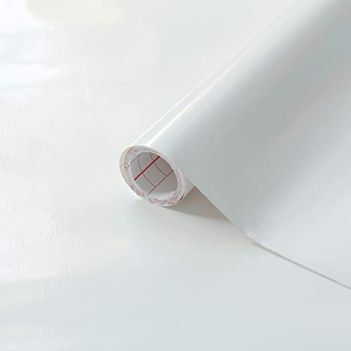 d-c-fix Möbel-Klebefolie Weiß Hochglanz 67,5 cm x 15 m | abwaschbare und selbstklebende Deko-Folie für Küche, Schrank, Tisch & Fensterbank - modern & nachhaltig