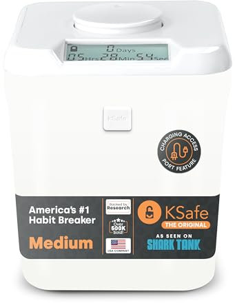 Kitchen Safe: Time Locking Container (White Lid + White Base) - 5.5 Height