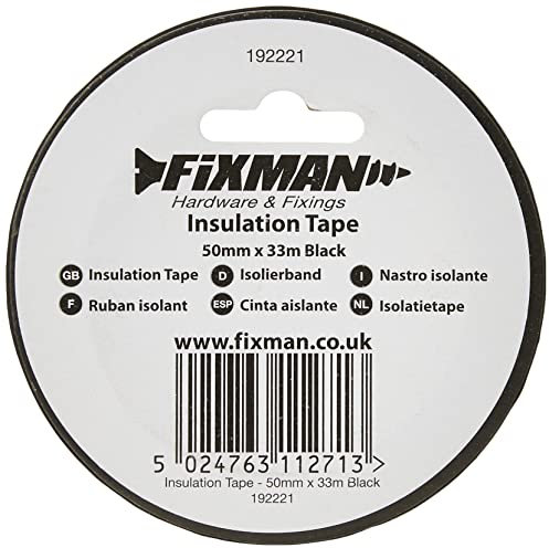 Fixman 192221 Isolierband 50mm x 33m, schwarz