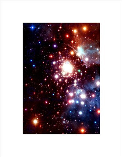 Wee Blue Coo DEEP SPACE STARS NEBULA SUPERNOVA BLACK FRAME FRAMED ART PRINT PICTURE B12X9117