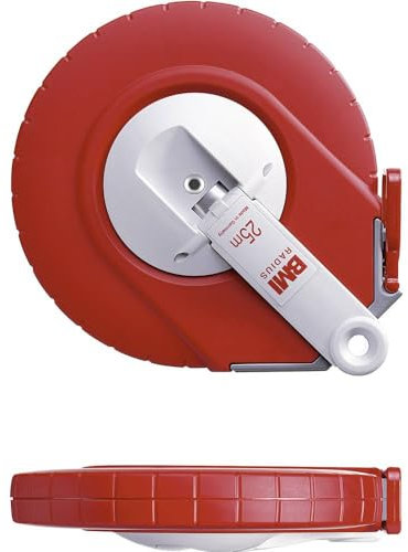 BMI 501224030B Acier-Mètre ruban avec graduation en mm dans boîtier rayon, Multicolore, 30 m