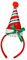 Amakando Haarschmuck Weihnachtswichtel Kopfschmuck Weihnachtself Accessoire Damenkostüm Weihnacht Minihut Wichtel Weihnachtshütchen Haarreif Weihnachten