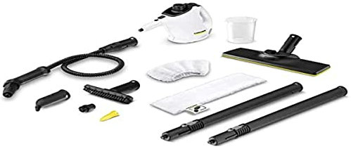 Karcher - SC 1 EasyFix Premium - Nettoyeur vapeur portable, 0,2 l, 1200 W, en acier inoxydable 18/8 - Noir et blanc