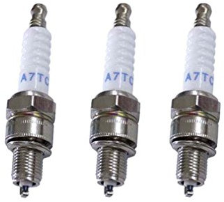 AISEN Lot de 3 bougies d'allumage A7T pour moteurs chinois 4 temps 90/110/125 cc Quad Dirt Bike Pitbike Dax Dirt Enduro Crossbike