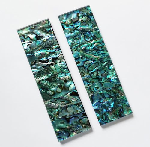 RECHERE 2pcs Knife Handle Scale Slabs Acrylic Abalone Shell Pattern DIY Sword Gun Making Supplies 140X30X6MM