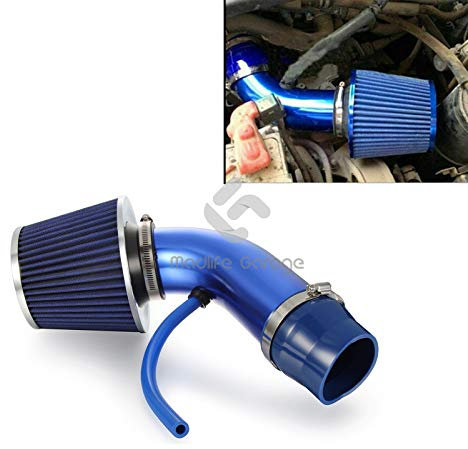 Madlife Garage Universal Car Cold Air Intake Filter Induction Kit Pipe Hose System Carbon(Blue)