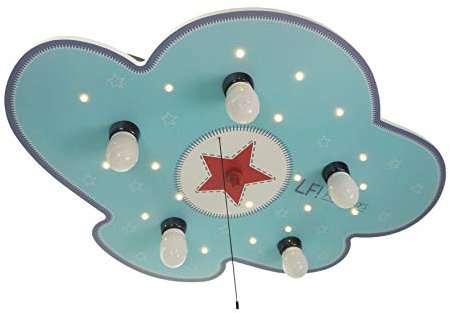 Niermann Standby 783 Deckenleuchte Wolke, Lief for Boys, mehrfarbig, Kinderzimmer, E14, mit Schlummerlicht
