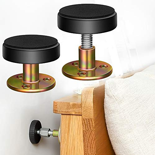 Krisler Verstellbares Eisen-Bettgestell, Anti-Shake-Werkzeug, 30–44 mm, Wandschutz, einfache Installation, modernes Design, 100 kg Tragkraft (2 Stück)